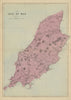 ISLE OF MAN antique map by GW BACON antique map by GW BACON 1885 old