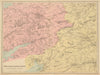 KILLARNEY LAKES Kerry Bantry Kenmare Ireland antique map by GW BACON 1885