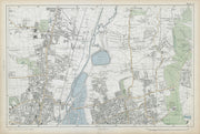 TOTTENHAM WALTHAMSTOW EDMONTON Chingford Hale End Epping Forest. BACON  1906 map