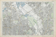 HACKNEY STRATFORD LEYTON/STONE STOKE NEWINGTON Clapton Dalston. BACON  1906 map