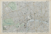 CENTRAL LONDON West End City Southwark Westminster Shoreditch. BACON  1906 map