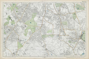 STREATHAM Mitcham Balham Tooting Streatham Norwood Dulwich. BACON  1906 map