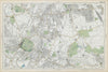 LONDON Sydenham Penge Beckenham Catford Norwood Dulwich Lewisham BACON  1906 map