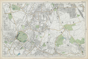 LONDON Sydenham Penge Beckenham Catford Norwood Dulwich Lewisham BACON  1906 map