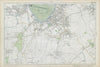 SURBITON & ESHER Hampton Court East Molesey Thames Ditton Hook. BACON  1906 map