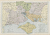 HAMPSHIRE SOUTH Isle of Wight. Parliamentary  boroughs.Railways.BACON 1906 map
