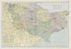KENT county map. Parliamentary constituencies divisions. Railways. BACON 1906