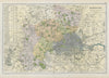MIDDLESEX & LONDON county map.Parliamentary constituencies.Railways.BACON 1906