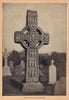 Celtic Cross - Monasterboice 1905 old antique vintage print picture