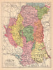 COUNTY ARMAGH antique map. Ulster Portadown Northern Ireland. JOYCE 1905
