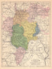 COUNTY CARLOW antique map. Leinster. Ireland. JOYCE 1905 old chart