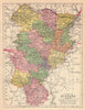 COUNTY KILDARE antique map. Leinster. Ireland. JOYCE 1905 old