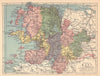 COUNTY MAYO antique map. Connaught. Ireland. JOYCE 1905 old chart