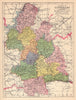 COUNTY TIPPERARY antique map. Munster. Ireland. JOYCE 1905 old