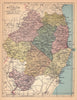 COUNTY WICKLOW antique map. Leinster. Ireland. JOYCE 1905 old