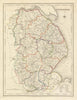 Antique county map of LINCOLNSHIRE by Creighton & Walker for Lewis c1840