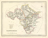 Antique county map of RADNORSHIRE by Creighton & Walker for Lewis c1840