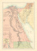 Egypt & Arabia Petraea. Nile Valley Inset Petra Giza Thebes BARTHOLOMEW 1862 map