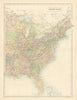Eastern United States. Great Lakes. Atlantic Seaboard. Deep South. HALL 1862 map