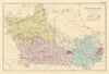 BERKSHIRE antique county map by GW BACON 1891 old plan chart