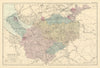 CHESHIRE antique county map by GW BACON 1891 old plan chart