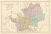 HERTFORDSHIRE antique county map by GW BACON 1891 old plan chart