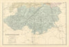 SHROPSHIRE (South) antique county map by GW BACON 1891 old chart