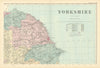 YORKSHIRE (North East) Scarborough Whitby antique county map by GW BACON 1891