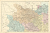 YORKSHIRE (North West) Middlesborough Northallerton County map GW BACON 1891