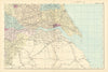YORKSHIRE (South East) Hull York antique county map by GW BACON 1891 old