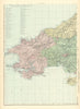 WALES (South West) Pembrokeshire Camarthenshire Dyfed GW BACON 1891 old map