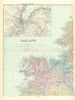 IRELAND (North West) Connacht Mayo Galway Sligo antique map by GW BACON 1891