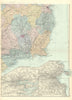IRELAND (South East) Leinster Dublin Wicklow Wexford GW BACON 1891 old map