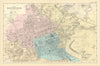 EDINBURGH antique town city plan by GW BACON 1891 old map chart
