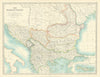 BALKAN STATES. Eastern Roumelia. Turkish Crete. Bulgaria. JOHNSTON 1913 map