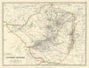 SOUTHERN RHODESIA (now Zimbabwe). Salisbury/Harare. Railways. JOHNSTON 1913 map