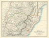 NATAL & ORANGE FREE STATE. South Africa. Transvaal. Railways. JOHNSTON 1913 map