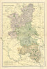BUCKINGHAMSHIRE antique county map by GW BACON 1898 old plan chart