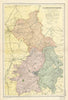 CAMBRIDGESHIRE antique county map by GW BACON 1898 old plan chart