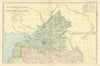 CUMBRIA & WESTMORLAND (North sheet) antique county map by GW BACON 1898