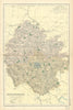 HEREFORDSHIRE antique county map by GW BACON 1898 old plan chart