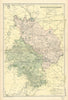 HUNTINGDONSHIRE antique county map by GW BACON 1898 old plan chart