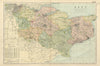 KENT antique county map by GW BACON 1898 old vintage plan chart