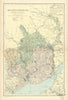 MONMOUTHSHIRE & RIVER WYE antique county map by GW BACON 1898 old