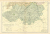 SHROPSHIRE (South) antique county map by GW BACON 1898 old chart