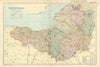 SOMERSETSHIRE Somerset antique county map by GW BACON 1898 old