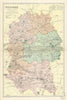 WILTSHIRE antique county map by GW BACON 1898 old plan chart