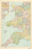 ENGLAND SOUTH WEST/WALES. Bristol Swansea Cardiff. Railways. BACON 1898 map
