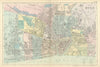HULL Kingston Upon Hull antique town city plan by GW BACON Yorkshire 1898 map