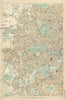 WEST LONDON Westminster Kensington Chelsea Wandsworth city plan BACON 1898 map